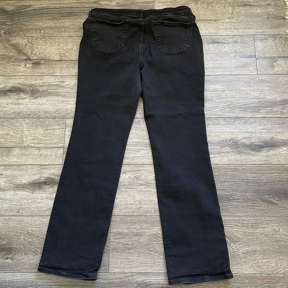 NYDJ | Marilyn Straight LiftTuck Slimming Zip Fly Black Jeans Size 14 - Picture 6 of 9